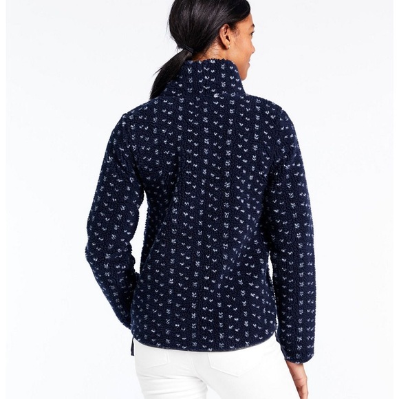 LL Bean Navy Signature Fleece Pullover in XS - Picture 2 of 3